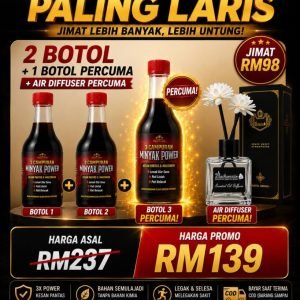 PAKEJ LARIS 2 BOTOL PERCUMA 1 BOTOL + PERCUMA 1 BOTOL AIR DIFFUSSER